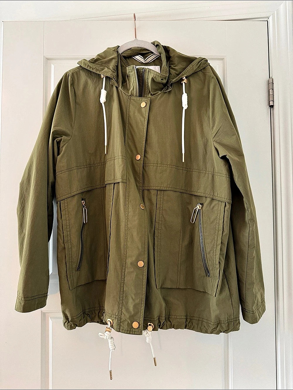FRANDSEN Women's Utility Jacket Olive Size 12 Like New